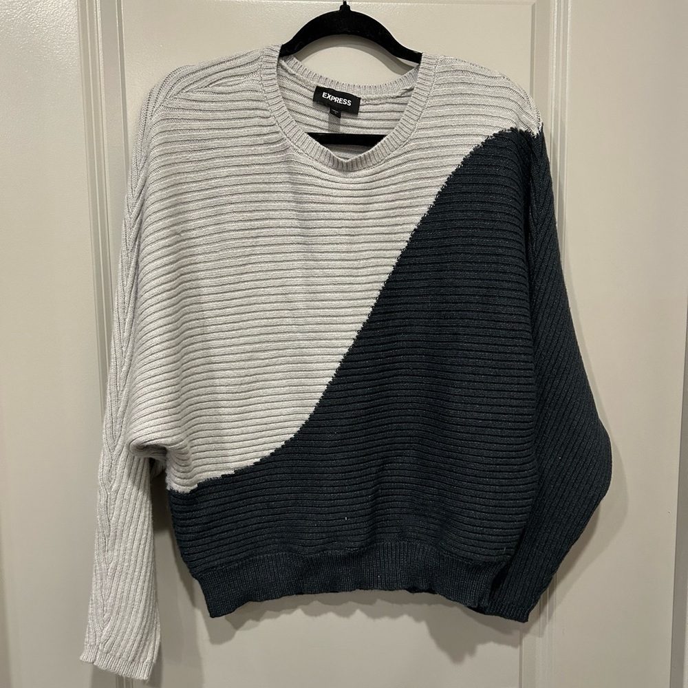 Express Dark green and grey Sweater